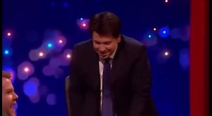 The first celebrity Send To All when Michael and James Corden swapped phones and invited all their contacts to a strip club. | Michael McIntyre
