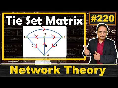 Tie Set, Fundamental Tie Set, and Tie Set Matrix: Basics and Examples