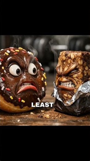 “Donut vs Protein Bar: Cheat Day vs Gym Day 🍩💪” #ai #talkingfood #foryou