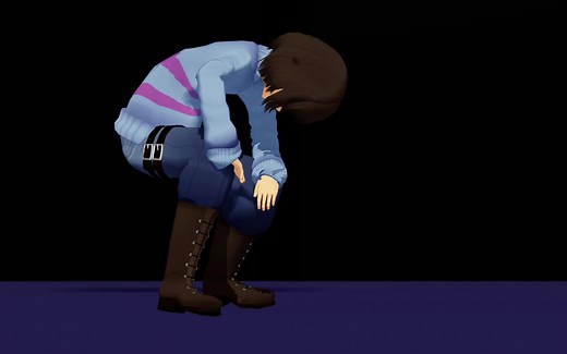 【传说之下MMD】亚洲舞王frisk（2p决心脸版）