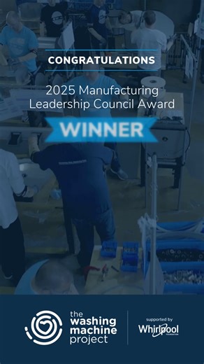 Big news! Whirlpool Corporation has brought home a WIN in the Collaborative Ecosystems category from the 2025 Manufacturing Leadership Awards for the initiative, "Manufacturing The Washing Machine Project." This recognition celebrates the team's efforts to bring The Washing Machine Project and Whirlpool Corporation's Advanced Development & Innovation, Sustainability, and Manufacturing groups together to address a critical global need - 60% of the world's population relies on hand washing clothes