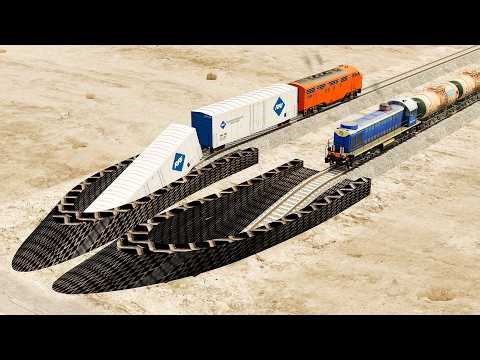Epic Trains vs Dangerous Tunnel Crashes #32 – BeamNG.drive | BeamNG High Speed