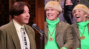 3.3M views · 38K reactions | Peter (Jimmy Fallon) tries to sing “Tiny Dancer” but keeps getting interrupted by two hecklers (Will Ferrell and Paul Rudd). | The Tonight Show Starring Jimmy Fallon | Facebook