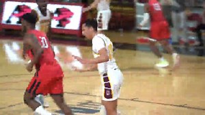 ICYMI - Avery Walker slammed down this dunk to bring Alvernia within three in the first half against Albright. The Golden Wolves went on to defeat the Lions, 76-71. | Alvernia University Athletics