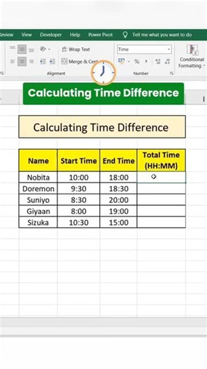 Calculate Time Differences Instantly in Excel