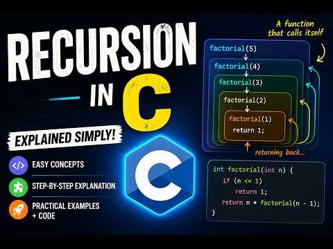 Recursion in C | Explained Visually | COMPUHELP | By : SG(Sunil Guleria)