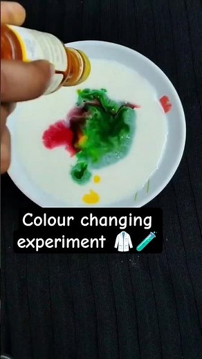 Milk Color Change Science Experiment at Home | Easy Science for Kids #ytshorts #viral #experiment