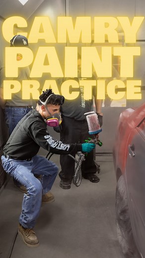 First time painting a car, how’d it turn out?? One of our students Joesph volunteered his car for autobody practice. No better way to learn than on your own car! Disclaimer: proper paint jobs require R&I these quick and cost effective sessions allows our young people to dive in and get their hands dirty. Everyone is earning $18 an hour to learn! #teachthemyoung | Lost Angels Career Center