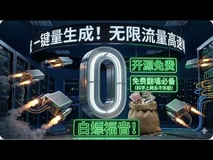 开源免费节点生成器，小白也能零成本生成无数高速节点，节点永不被墙！批量节点生成器，变废为宝，免费将垃圾节点批量生成高速节点，免费科学上网！最方便、最快速！有手就会！免费VPN