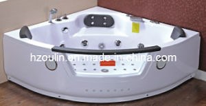 [Hot Item] Square White Acrylic Sanitary Whirlpool Massage Bathtub (OL-004)