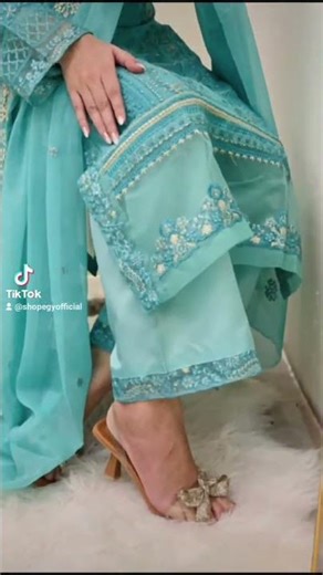 Sequence Embd Chiffon Shirt and Dupatta with Silk Embd Trouser