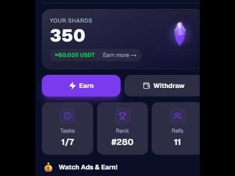 سكربت Shards Bot 2026 | ربح حقيقي من مشاهدة الإعلانات | Telegram Passive Income