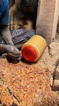 Making a container for storing rolls with cut.