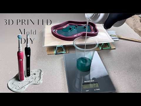 How to make a silicone mold form a 3D Print, Jesmonite Casting #moldmaking