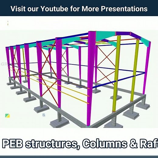 PEB Structure construction Procedure | 3D Animation #steelconnections #shorts