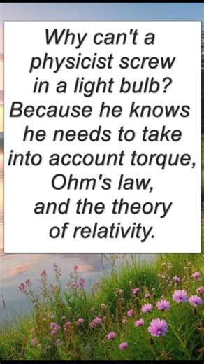 Why can't a physicist screw in a light bulb?