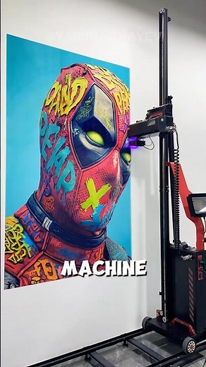This Machine Can Print Any Designs On Wall😳 #businessideas #printing #interiordesign #usashorts