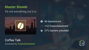 Master Brewer achievement in Coffee Talk