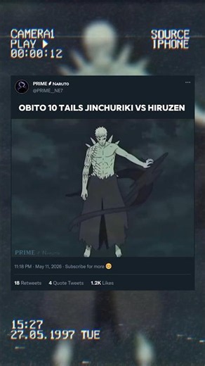 The Third Hokage vs Ten Tails Jinchūriki Obito#naruto #shorts #obito #hiruzen
