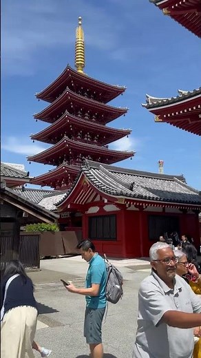 🇯🇵 Amazing Place in Japan | Senso-ji Shrine & Pagoda! ⛩️✨ #shorts #travel #japan