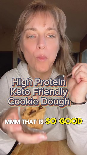 130 reactions · 53 shares | Protein Cookie Dough 1 tbsp Peanut Butter 1/4 cup Almond Milk1/4 cup Almond Flour 1 scoop Vanilla Protein Powder Sugar Free Chocolate Chip#ketoresources #ketosupport #easyketo #lazyketo #ketotipsandtricks #lowcarbresource #ketorecipes #ketoeasyrecipes #dishwithdena #ProteinCookieDough #KetoCookieDough #HighProtein #HighProteinTreat ￼￼￼ | Dena Thomas | Facebook