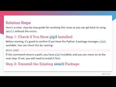 Fixing the awscli Error After Upgrading to Python 3