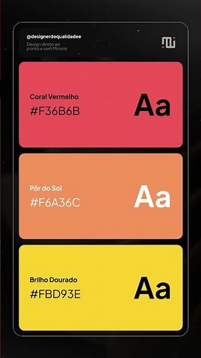 Se liga nesses combos de cores incríveis para você usar nos seus projetos 🔥🚀 #designergrafico#design