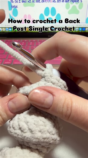 Chibanakrafts on Instagram: "How to crochet a Back Post Single Crochet aka bpsc. #crochet #crochetersofinstagram #tutorial #howto #crochettutorial"