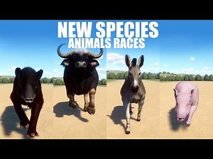 NEW Species Animals Races in Planet Zoo part 4 included - Gaur, White Pig, Somali Wild Ass