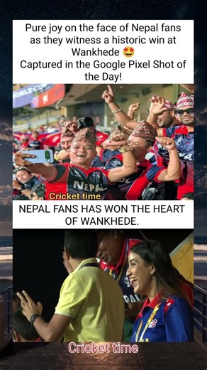 Pure joy on the face of Nepal fans as they witness a historic win at Wankhede Captured in the Google