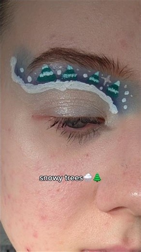 winter eyeshadow💙 #wintermakeup #christmasmakeup #eyeshadowtutorial