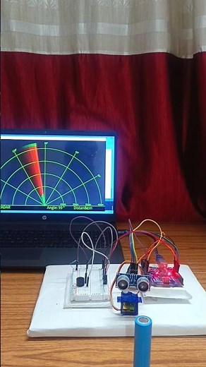 DIY Radar System Using Ultrasonic Sensor 🔥#arduino #ultrasonicsensor