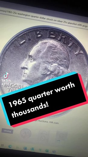 1965 quarter worth thousands! #repost #cointok #fyp #fypage #fypシ #foryoupage #foryourpage #foryou #thecoinguy #money #moneytok #viral #trending #silver #cool