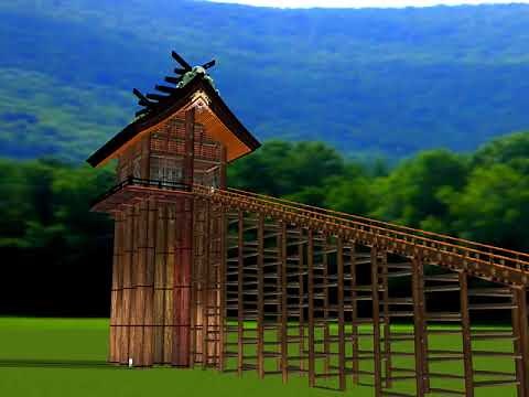 出雲大社 - 古代48m高さの再現 復元 CG