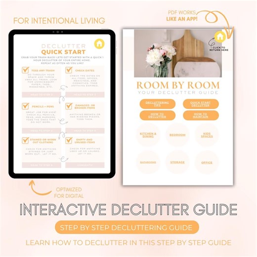 Interactive Declutter Guide | Room-by-room Checklist (digital Download) - Etsy