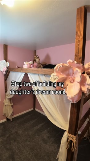 Creative Loft Bed Design with Stuffed Animal Storage