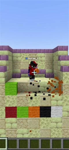 تحدي تخمين اماكن البلوكات ضد مورس‬ 😂 #minecraft #ماين_كرافت #minecraftmemes #gaming #minecraftpe