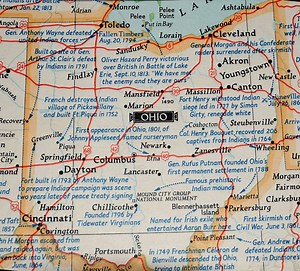 old map - historical ohio