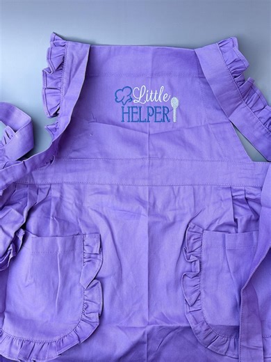 Little Helper Kids Apron Child Cooking Apron With Ruffles Purple Kids Apron Baking Apron for Kids Nana’s Kitchen Matching Apron - Etsy