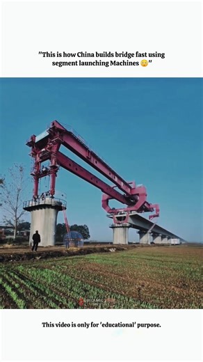 This is how China builds bridge fast using segment launching Machines 😳