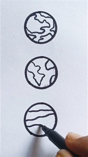 mars, earth and venus drawing easy for school #shorts #trending #viral #ytshort #youtube #yt #fyp