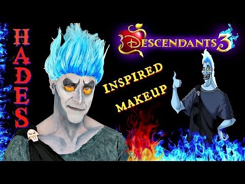 Disney DESCENDANTS 3 Inspired Hades Makeup Tutorial with Wig DIY