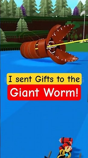 Roblox Build a Boat for Treasure I sent gifts to the Giant Worm! #roblox #babft