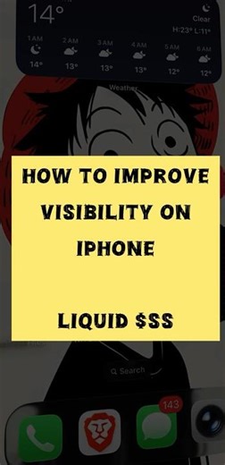 How to improve visibility on iOS 26 #apple #smartphone #tech #ios26