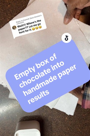 Replying to @Kaymah Ziara Henries here are the results! #papermaking #handmade #paper #upcycle #recycle