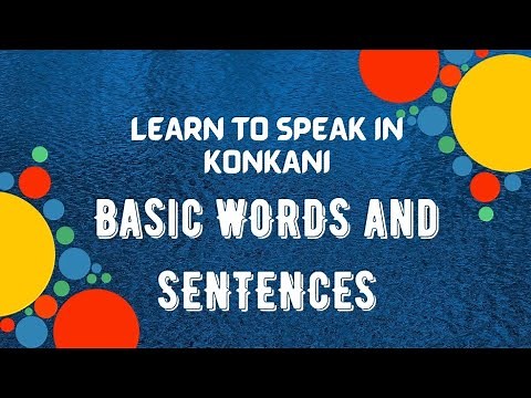 BASIC WORDS AND SENTENCES... LEARN TO SPEAK KONKANI #learntospeakkonkani#speakkonkani#learnkonkani#