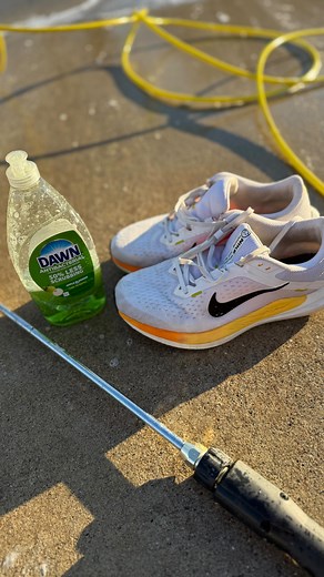 Dirty tennis shoes? Forget scrubbing or putting them in the wash—just grab: ⚡️ Dawn dish soap ⚡️ A power washer 20 seconds later… BAM! Your shoes are cleaner than your life choices. Do NOT spray your skin with the power washer. Just trust me on that one! #NoJudgment #SqueakyClean | Shalauna Waters
