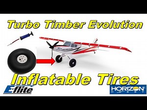 How to install INFLATABLE 1.7m Super Timber tires on the E-flite 1.5m Turbo Timber Evolution