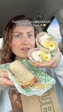 trying Subway's BREAKFAST menu for the first time? 🍳 #subway #breakfast #fastfood