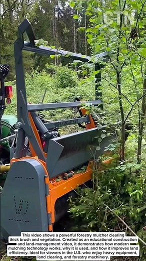 Heavy-Duty Forestry Mulcher in Action — Educational Land-Clearing Short